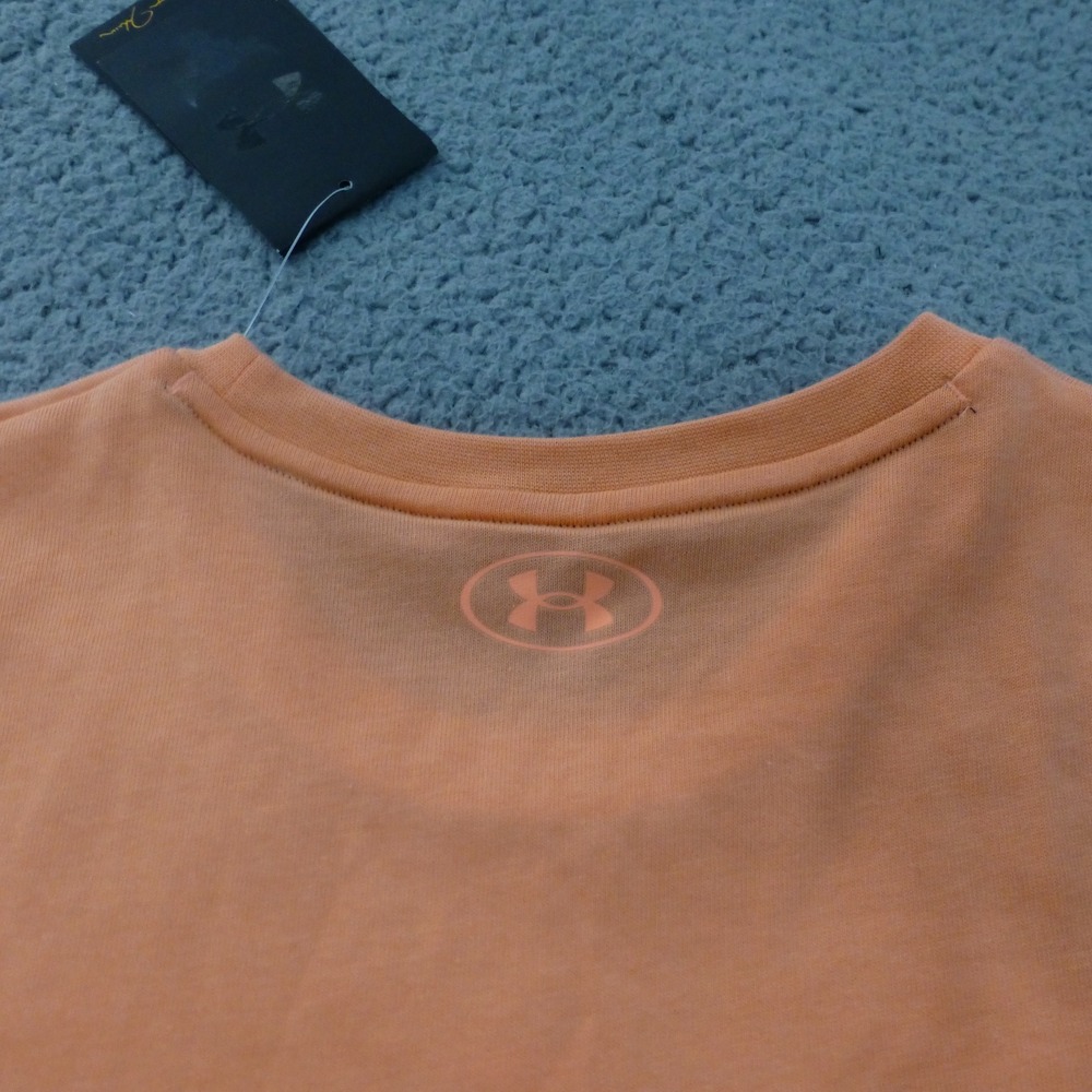 Under Armour Project Rock T Shirt Womens Medium Peach Loose Fit NWT Workout Gym - Picture 4 of 11